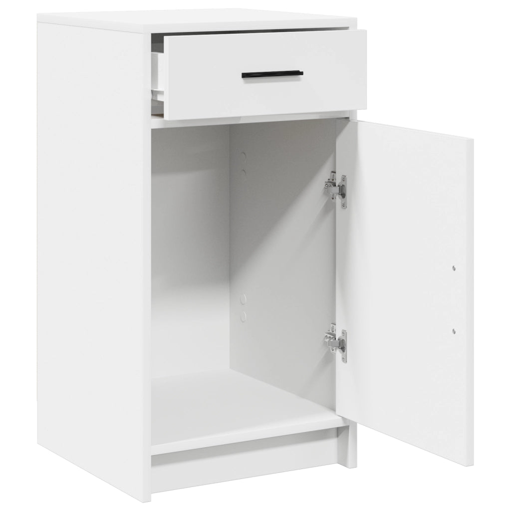 Credenza Bianca 40x41x75 cm Legno Ingegnerizzato
