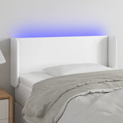 Testiera a LED-Testata con LED Bianca 103x16x78/88 cm in Similpelle 722861