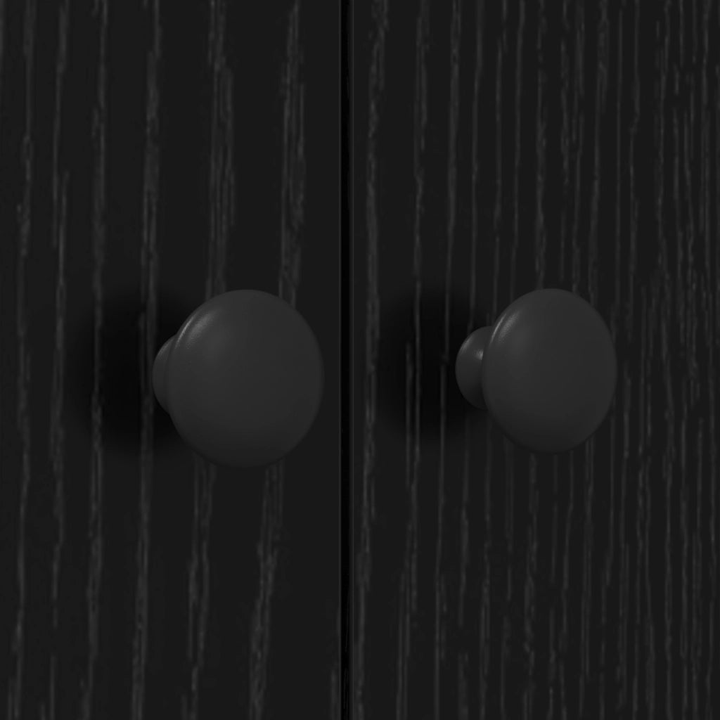Mobile per Lavatrice Rovere Nero 68x48.5x194 cm