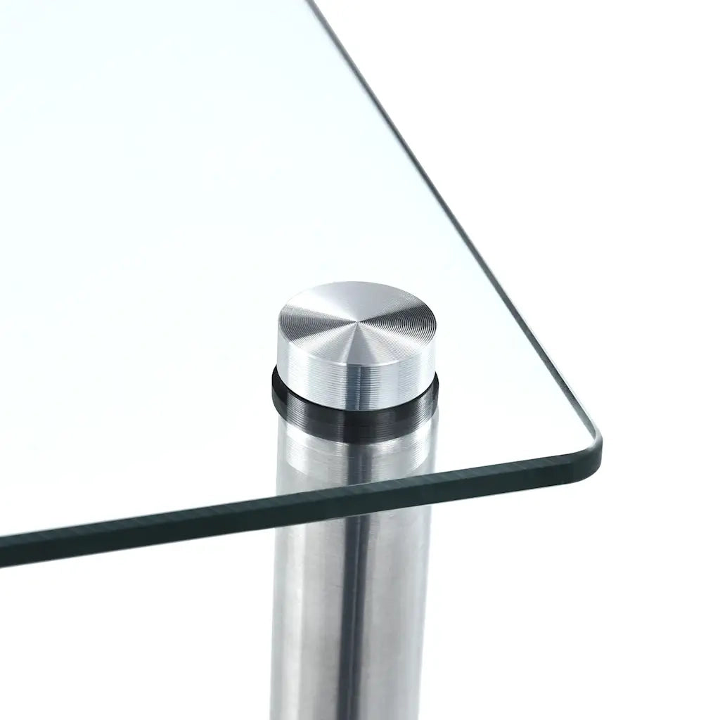 Scaffale a 4 Livelli Trasparente 40x40x100cm in Vetro Temperato 249505