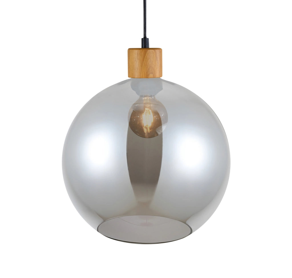 Lampada a sospensione Italux POTAN sfera fumé Ø30 E27