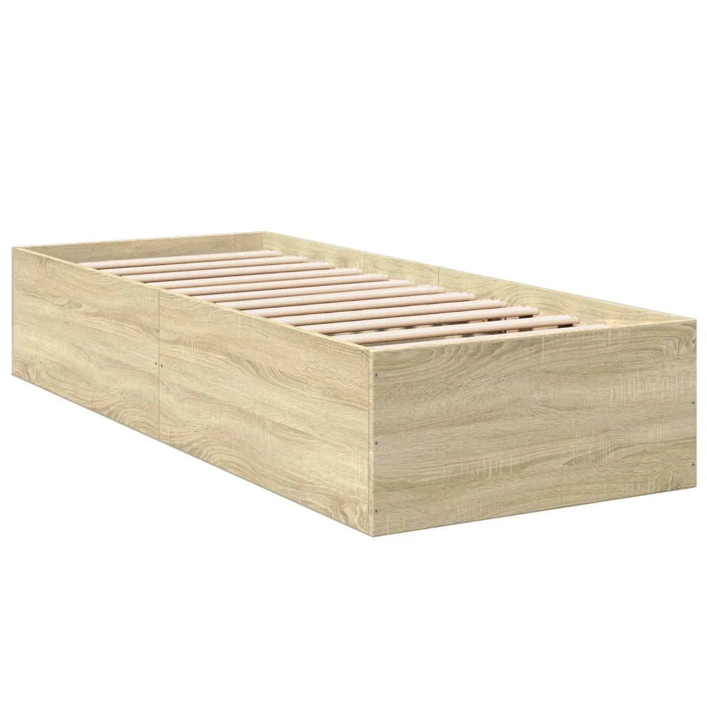 Struttura letto a pavimento Rovere Sonoma 80 x 200 cm 3429542