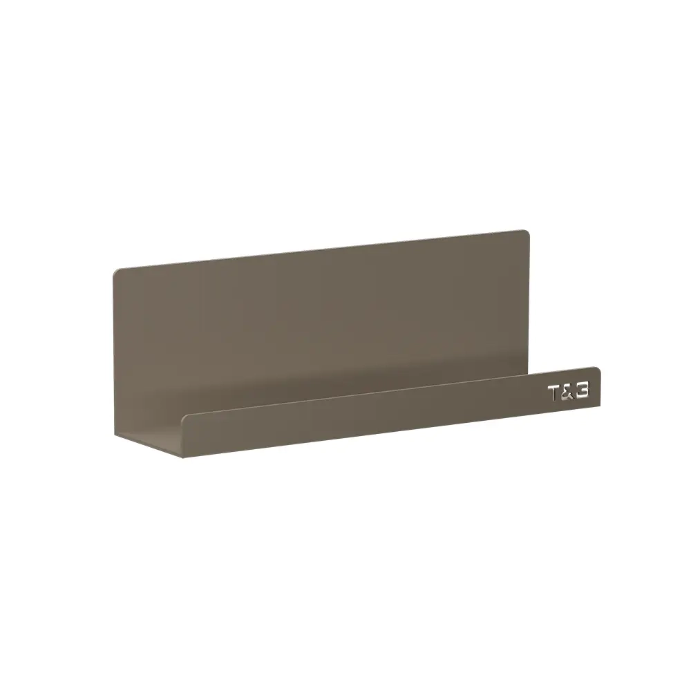 Mensola da bagno portaoggetti da 30 cm in alluminio beige opaco | Tromso