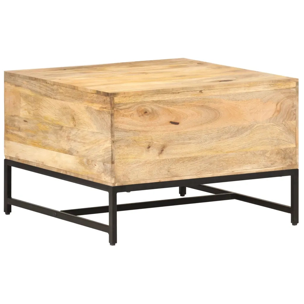 Tavolino da Salotto 67x67x45 cm in Legno Massello di Mango 320375