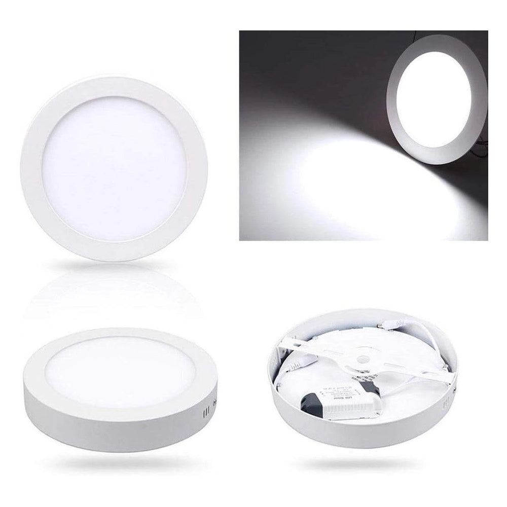 Trade Shop - Plafoniera Led Tonda O Quadrata Da Superficie Pannello Da 25w Caldo Freddo Natur -