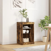 Credenza con Luci LED Rovere Fumo 41x37x67 cm