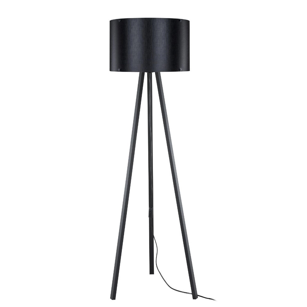 Lampada da terra 36x136,5 cm tessuto nero