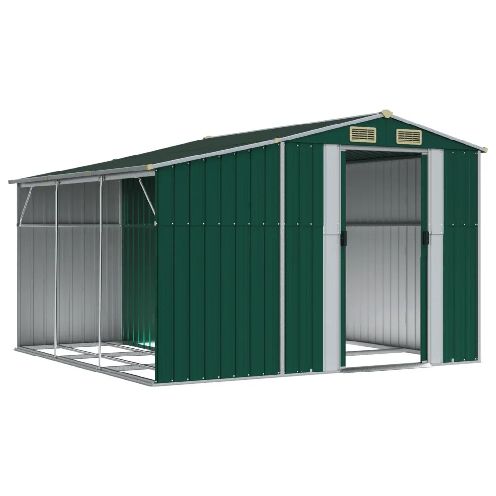 Capanno da Giardino Verde 277x279x179 cm in Acciaio Zincato 3188287