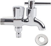 Acquasplash - Rubinetto G1/2in - Doppio Scarto - Rubinetto per Acqua Fredda - Ottone/ABS - 72 x 120 mm - 0-90 ℃ Temperatura di Funzionamento - Rubinetto per Lavatrice