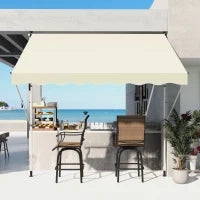 Tenda da Sole a Bracci 3x1.5m con Manovella e Struttura Telescopica, Beige