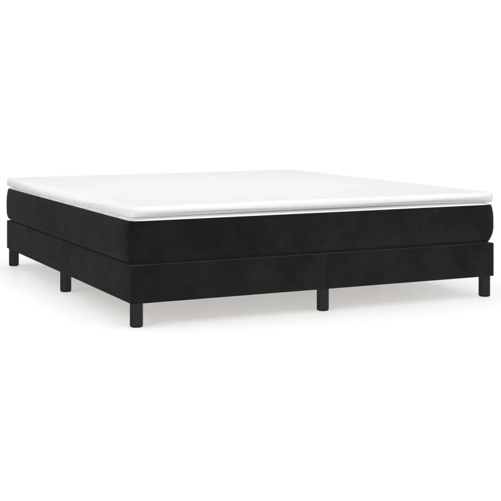 Struttura Letto a Rete a Molle Nero 180x200 cm in Velluto 3120786