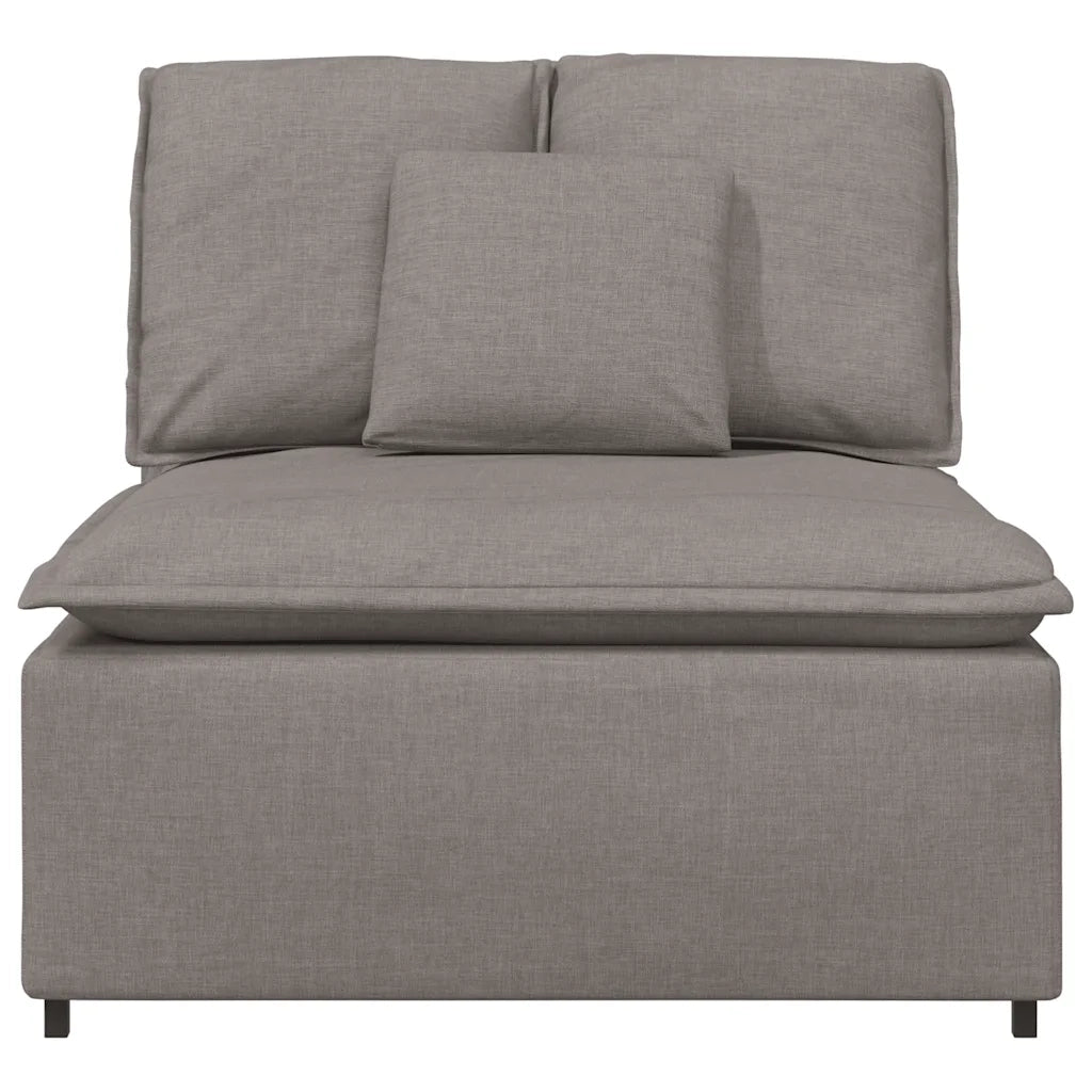 Modulo Centrale Divano Modulare con Cuscini Tortora 100 cm CFW9914669