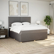 Giroletto a Molle con Materasso Tortora 180x200 cm in Tessuto