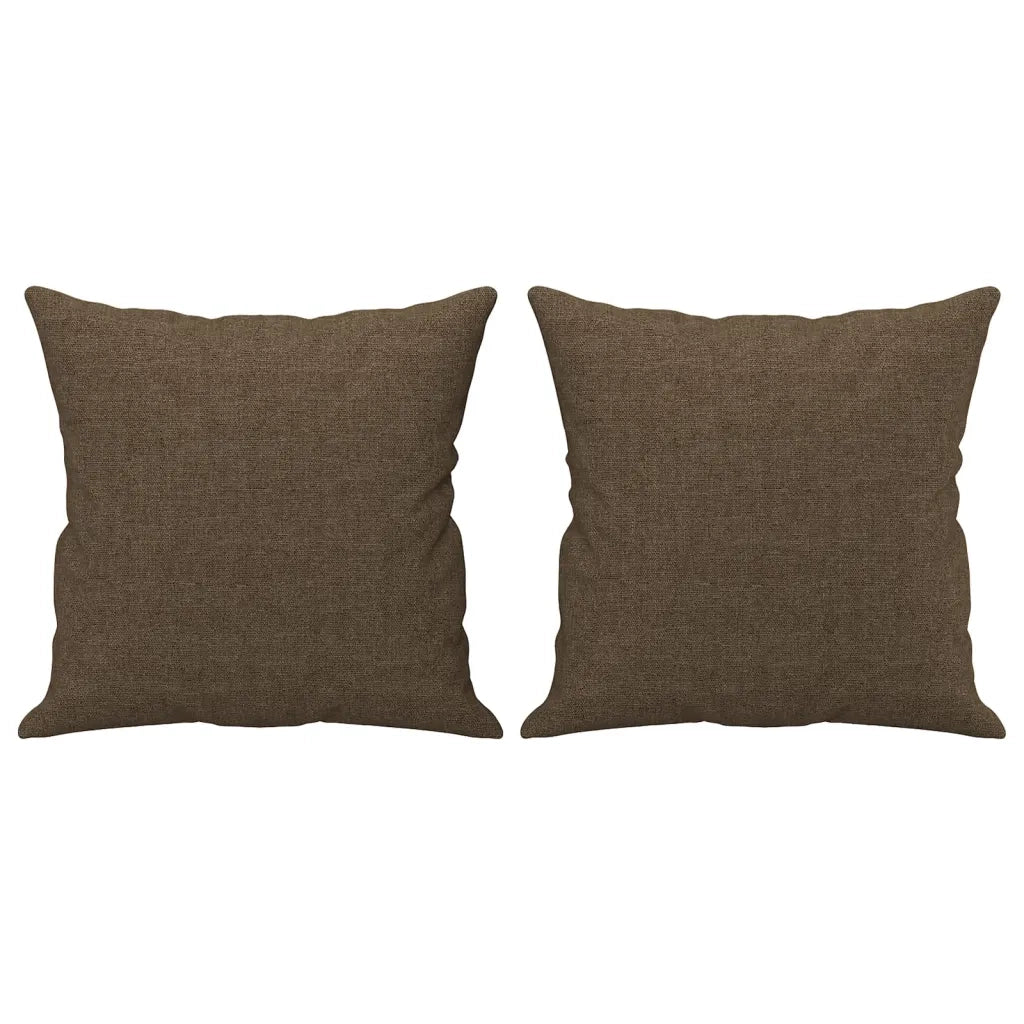 Cuscini Decorativi 2 pz Marrone 40x40 cm in Tessuto