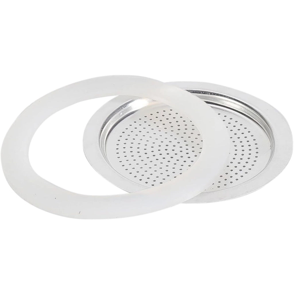 2 Tazze Guarnizione e Filtro Caffettiera Universale per Moka  (2 tazze) 53325