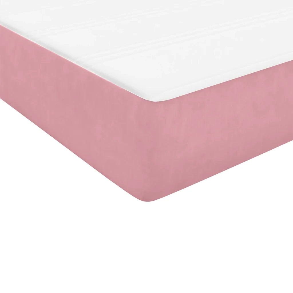 Giroletto a Molle con Materasso Rosa 80x220 cm Velluto 3316430