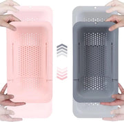 Verga utensili per verdure e frutta - sfoglia pasta - ausilio cucina estensibile - set da 2 grigio-rosa