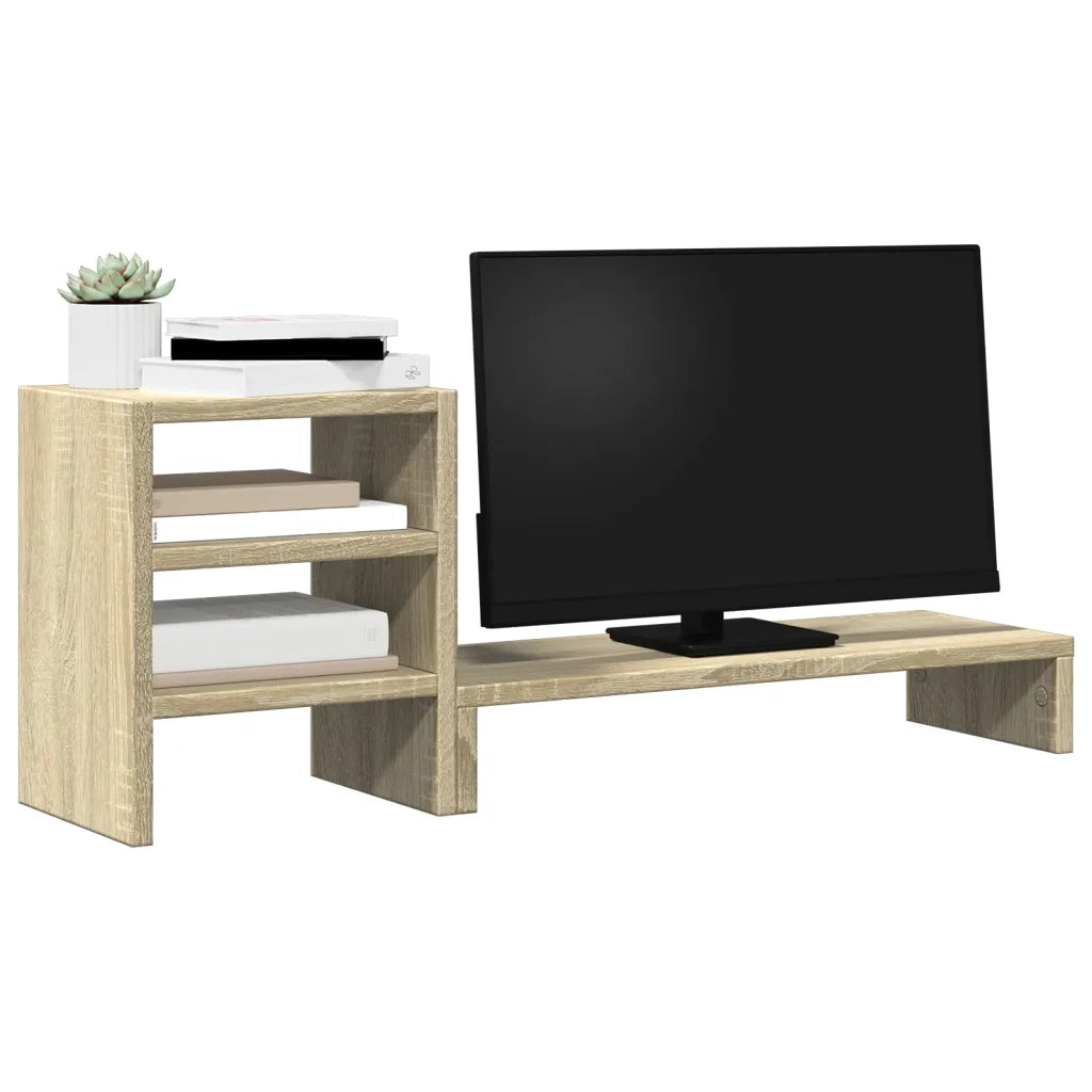 Supporto Monitor con Organizzatore Rovere Sonoma in Truciolato 854735