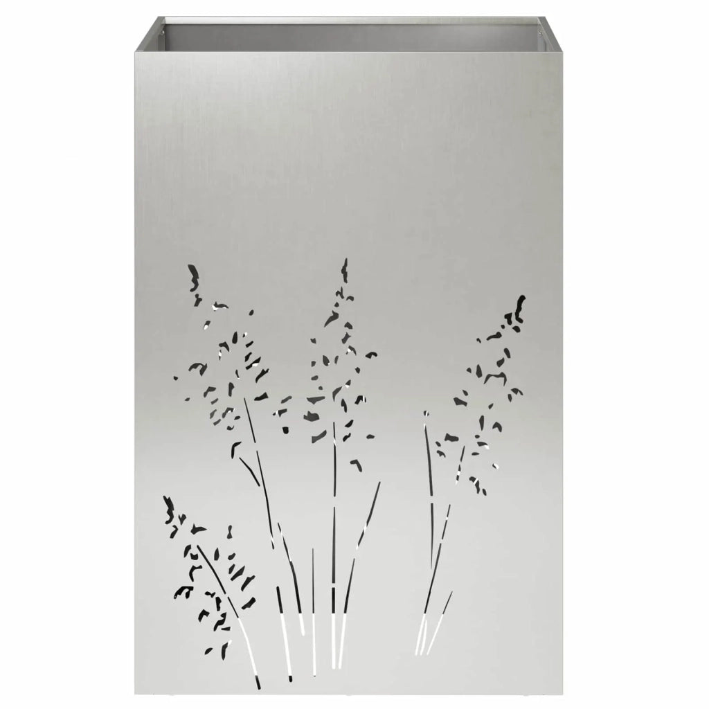 Vaso da giardino Argento 50 x 50 x 75 cm Acciaio Inox 8005772