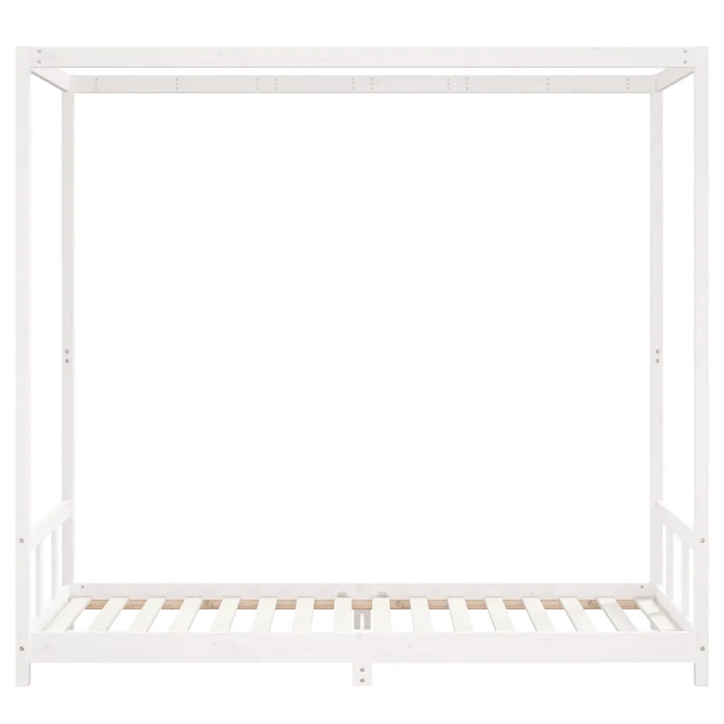 Giroletto per Bambini Bianco 90x200cm in Legno Massello di Pino