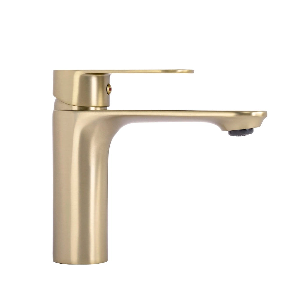 Rubinetto Da Lavabo Rea Drop Brush Gold Low
