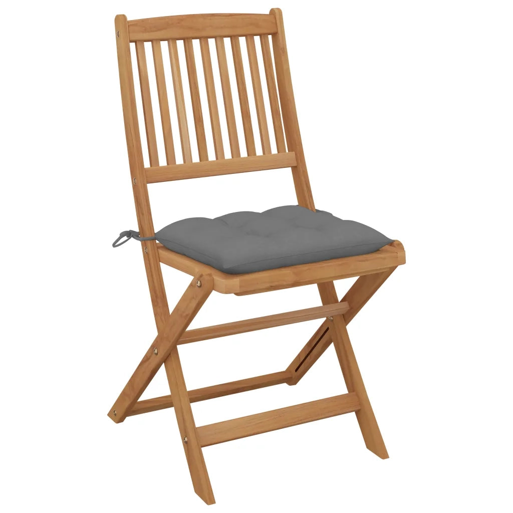 Sedie da Giardino Pieghevoli 6 pz con Cuscini Massello Acacia cod mxl 24031
