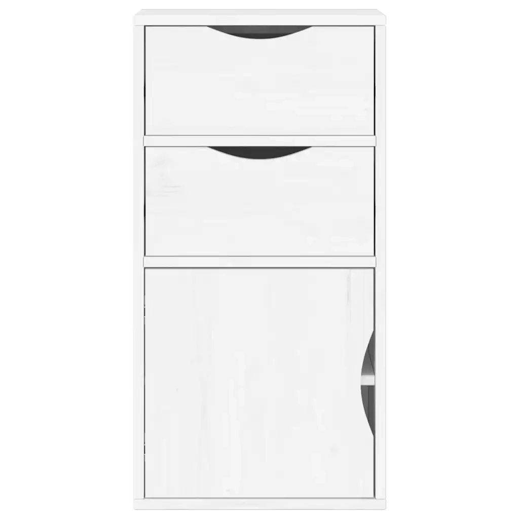 Armadietto Laterale con Cassetti ODDA Bianco 40x24x79 cm 4103598