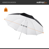 2in1 reflex ombrello traslucido bianco 150