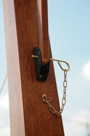 Ombrellone da Giardino Decentrato 3x3m in Legno Telo in Acrilico con Balza Danieli San Francisco Ecrù