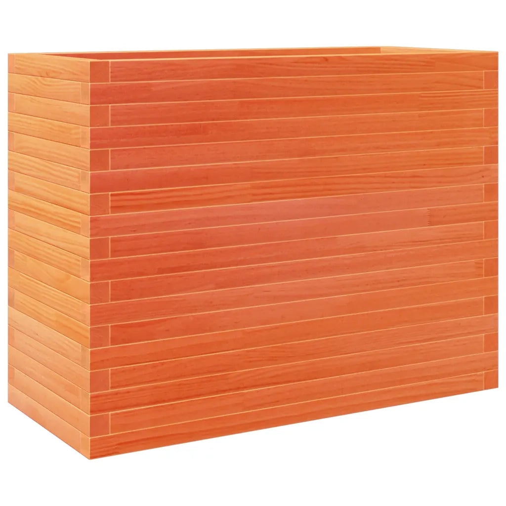 Fioriera Giardino-Vaso da Esterno-Contenitore per Piante Marrone Cera 90x40x68,5cm Legno Massello Pino