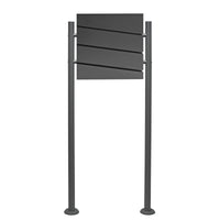 Set Cassetta postale singola autoportante V16 antracite, con telaio di supporto