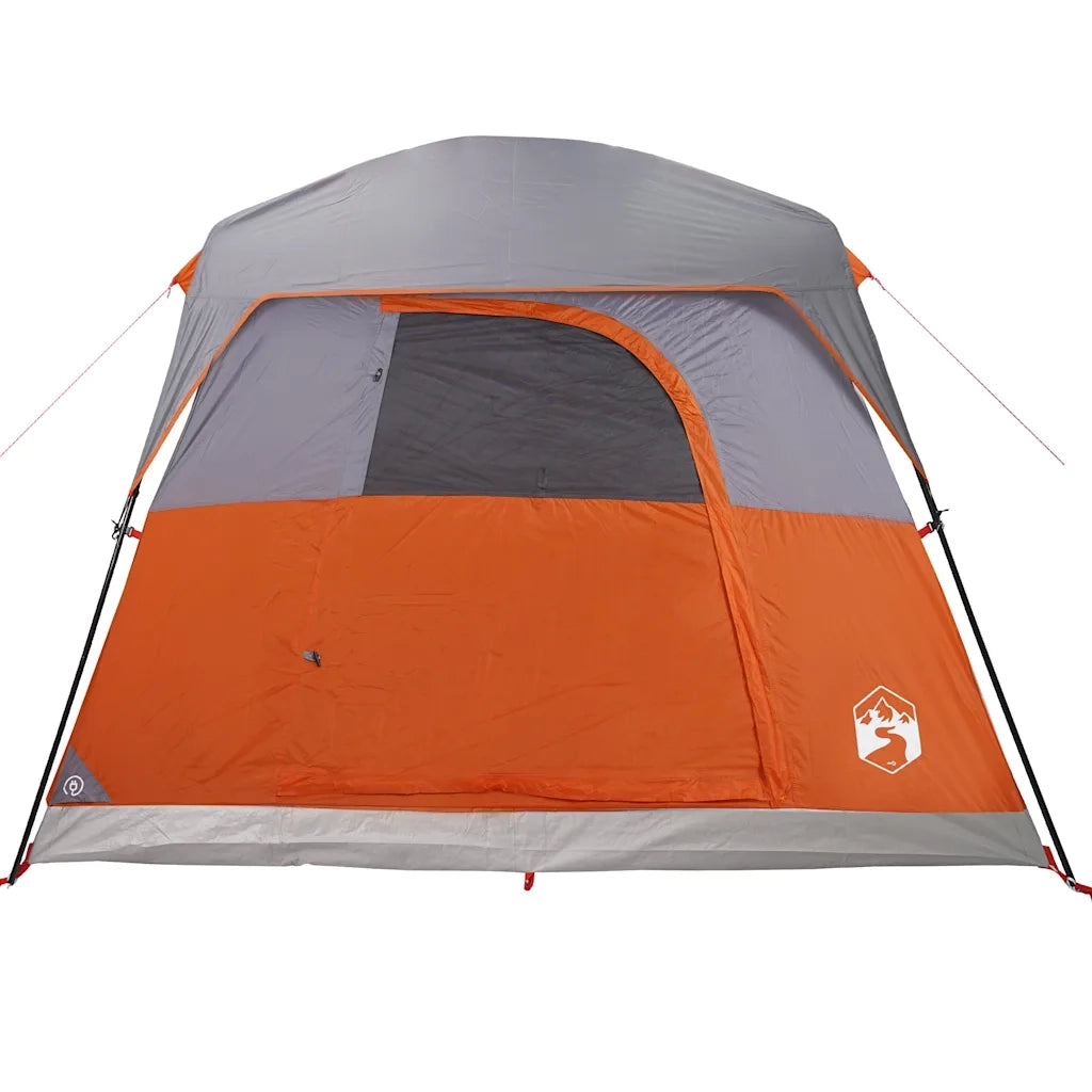 Tenda da Campeggio a Cabina 4 Persone Arancione Impermeabile 94544