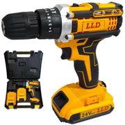 Trade Shop - Trapano Avvitatore A Percussione 24v Doppia Batteria A Litio + Valigetta Dw24i -