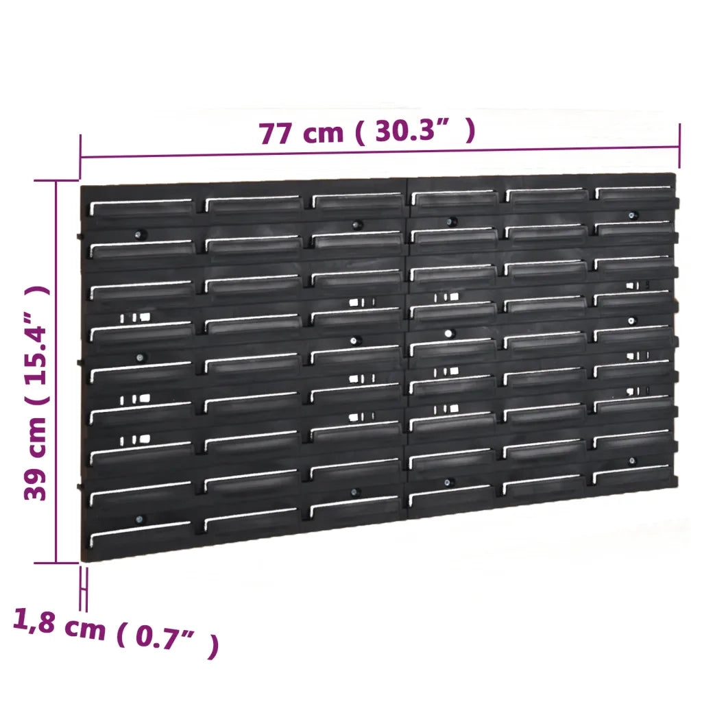 Set da Officina 30 pz Rosso e Nero 77x39 cm in Polipropilene 152203