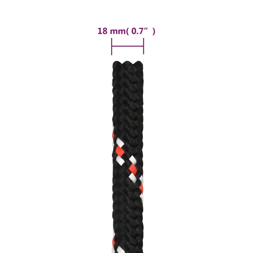 Corda | Fune per barca Nera 18 mm 100 m in Polipropilene