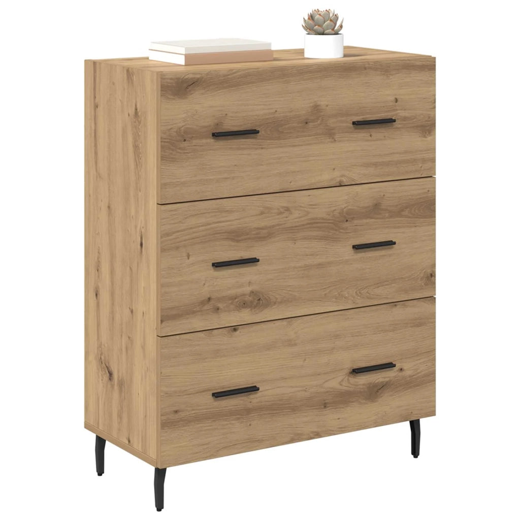 Credenza | Madia | Buffet da pranzo | Armadio da pranzo con cassetto Rovere artigianale 69,5 x 34 x 90 cm