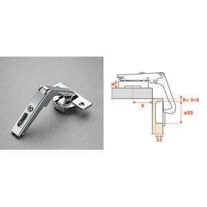 SALICE CERNIERA ANGOLARI C2AYA99 APERTURA 70- 25,0 pz