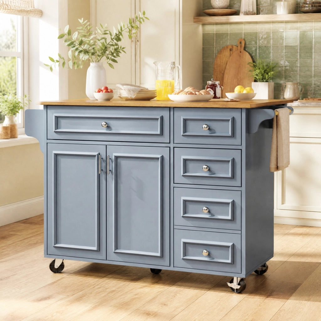 ISOLA DA CUCINA 110x75x92 cm MDF Blu baby