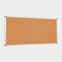 Lavagna con Fondo in Sughero 200x100 cm in Alluminio Silver