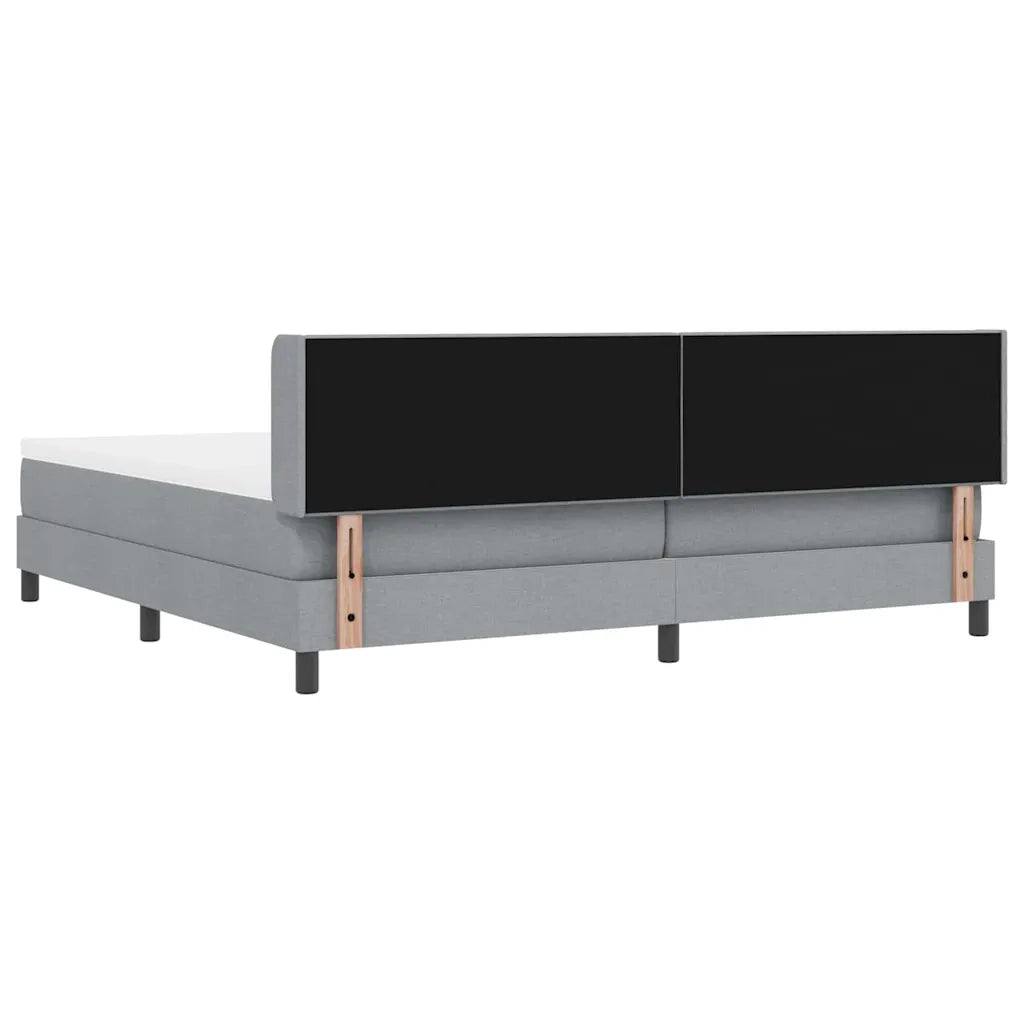 Letto box spring con materasso Grigio chiaro 200 x 200 cm 3341125