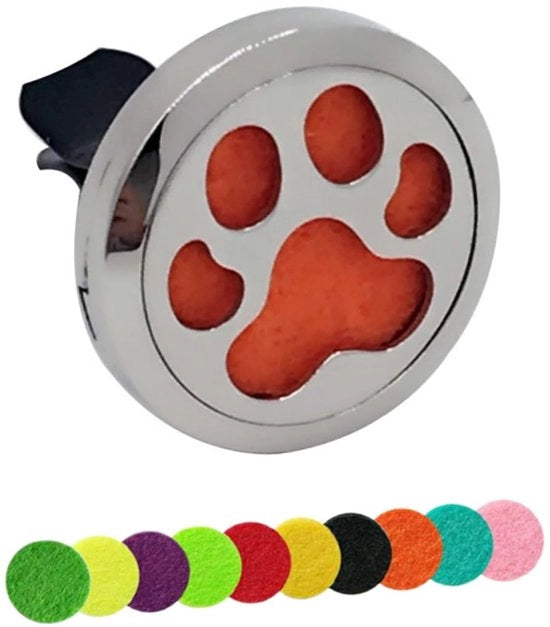 Diffusore Aromaterapico 30 mm - Medaglione per Olio Essenziale - Luminaria per Aromaterapia - Clip di Ventilazione - 10 Pannelli di Navetta - Materiale Premium