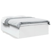 Letto matrimoniale | Letto per adulti | Giroletto Bianco 135x190 cm in Legno Multistrato