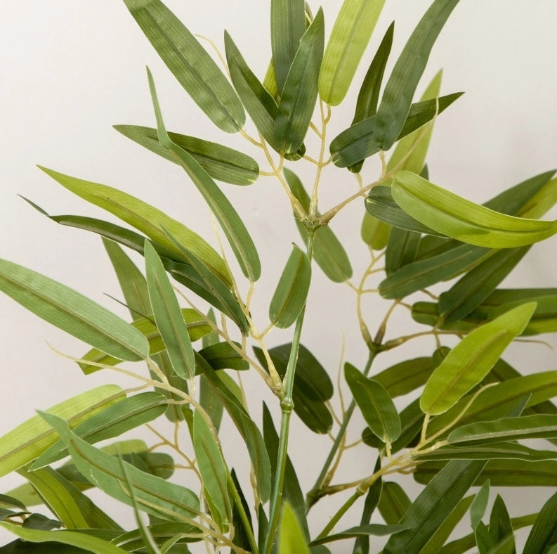 Pianta di bambù artificiale 90 cm verde in plastica con vaso