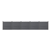 Recinzione in WPC per Giardino Staccionata Frangivista Alta 165 cm Lunga 770 cm Grigio NEU.HOLZ