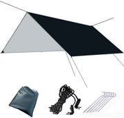 Tenda da Piovere per Campeggio in PU 1500mm Impermeabile, Tenda da Sole da 3x3m per Attrezzatura da Campeggio e Escursionismo