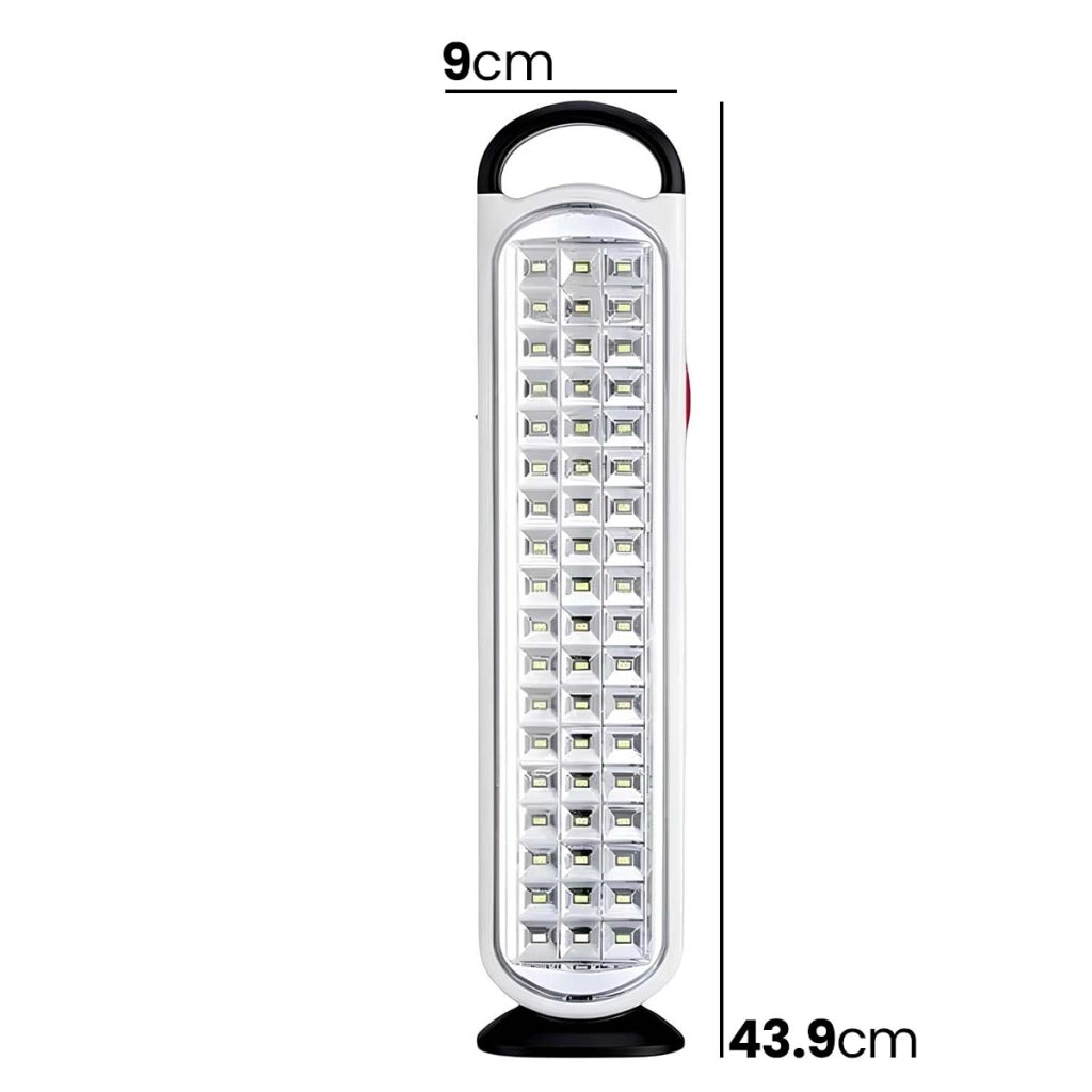 Lampada di emergenza 60 LED 60W Potente 1200mAh Ricaricabile 3.7V Bianco / Nero Avizar
