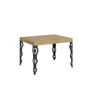 Tavolo allungabile 80x120/204 cm Karamay telaio Antracite - Quercia Natura