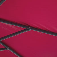 Ombrellone Decentrato da Giardino in Metallo Ø3x2.6m Bordeaux