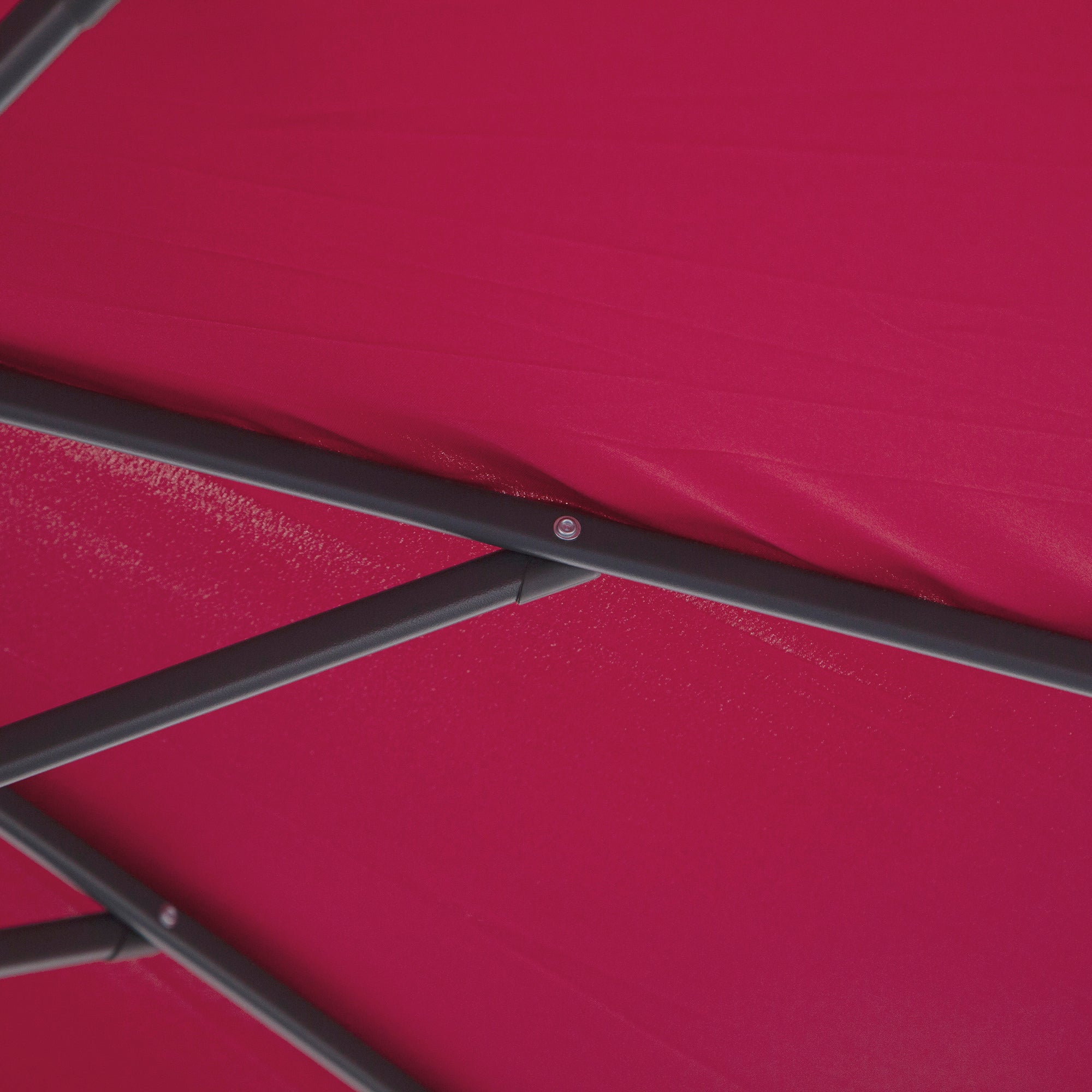 Ombrellone Decentrato da Giardino in Metallo Ø3x2.6m Bordeaux