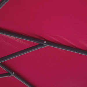 Ombrellone Decentrato da Giardino in Metallo Ø3x2.6m Bordeaux